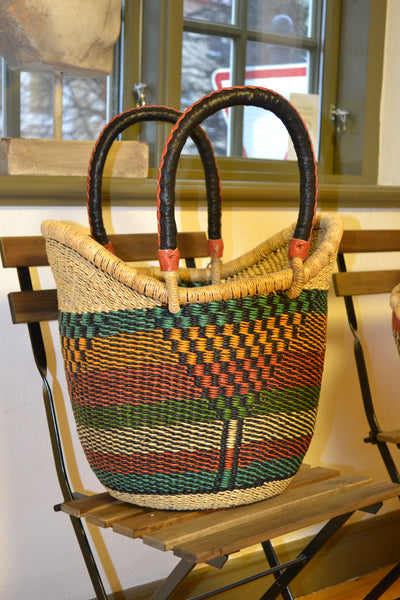 PinKim Woven Basket Tall with 2 Handles