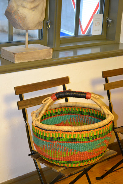 PinKim Woven Basket in Summer Cheerful Colours