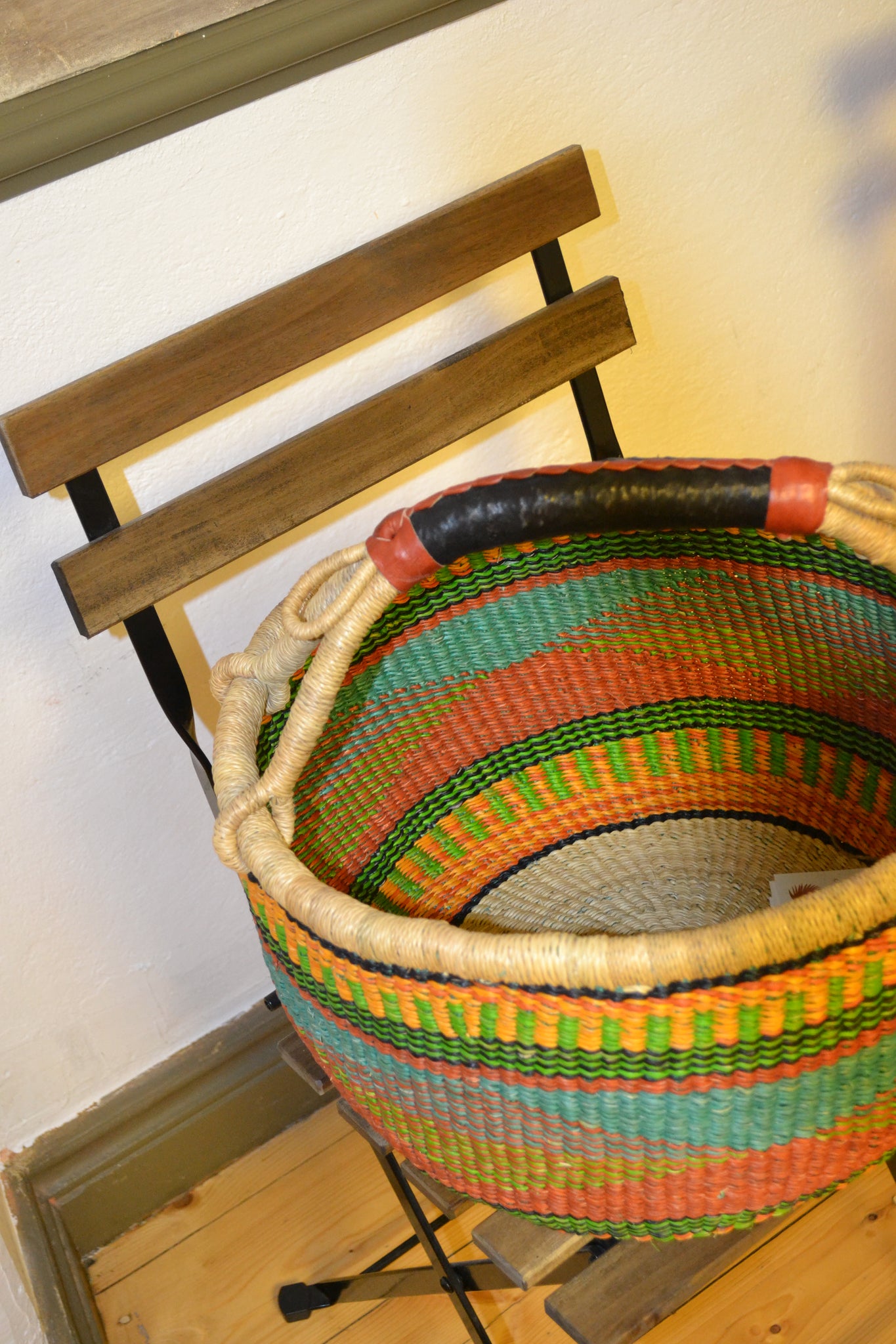 PinKim Woven Basket in Summer Cheerful Colours