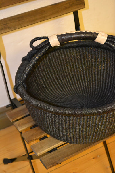 PinKim Black Woven Basket