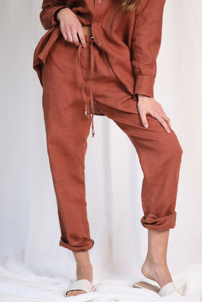 Ines Copper Oversized Shirt & Pants