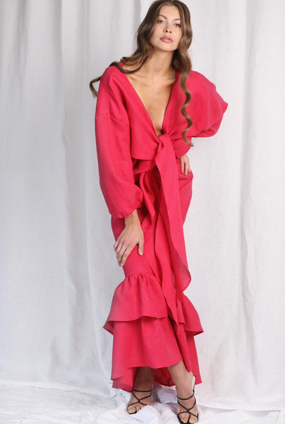 Spanish Islands Fuchsia Flamenco Skirt