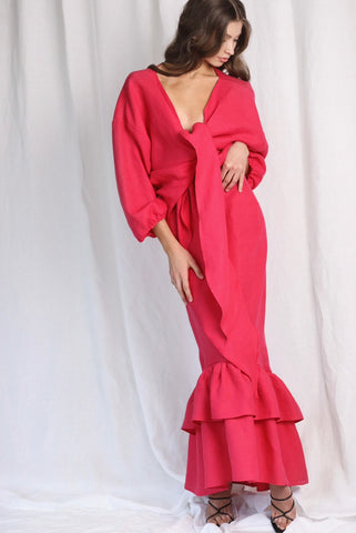 Spanish Islands Fuchsia Flamenco Skirt