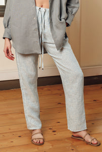 Ines Striped Linen Trousers