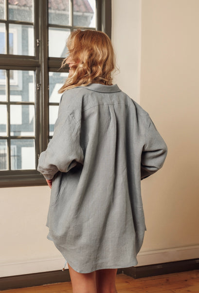 Ines Grey Oversized Shirt
