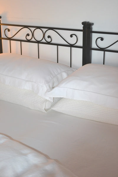 Ostuni White Linen Pillow Cases ( set of 2 )