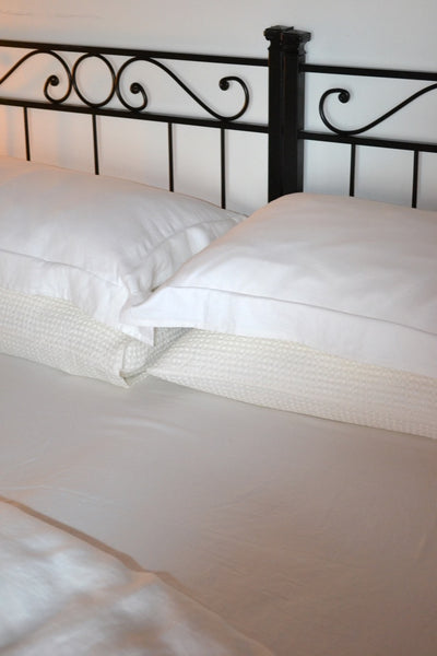 Ostuni White Linen Pillow Cases ( set of 2 )