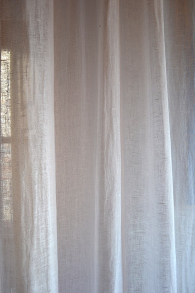 Ostuni White Linen Curtains